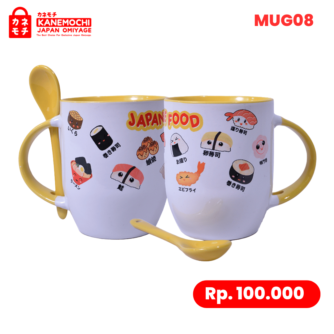 Varian JAPANESE FOOD dari Kyoto Tea Ceremony Mug | Mug Keramik Set Sendok |...