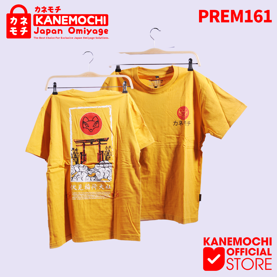 Varian KAOS PREMIUM KITSUNE & FUSHIMI INARI (YELLOW) dari KANEMOCHI T-SHIRT - KANEMOCHI KAOS PREMIUM MOTIF K...