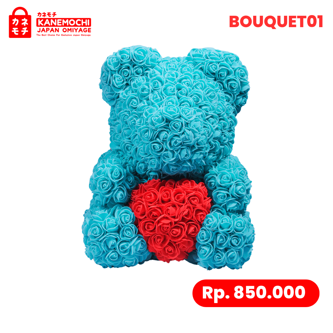 Varian TEDDY BEAR ROSE BOUQUET  (VARIASI LOVE) TOSCA dari Tokyo Heart Blossom Bouquet - SURPRISE ULANG TAHUN...