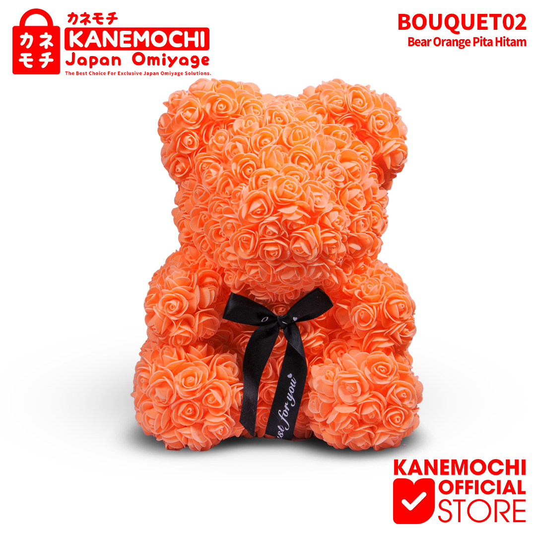 Varian TEDDY BEAR ROSE BUKET (VARIASI PITA) ORANGE dari KANEMOCHI TEDDY BEAR ROSE BOUQUET - KANEMOCHI TEDD...