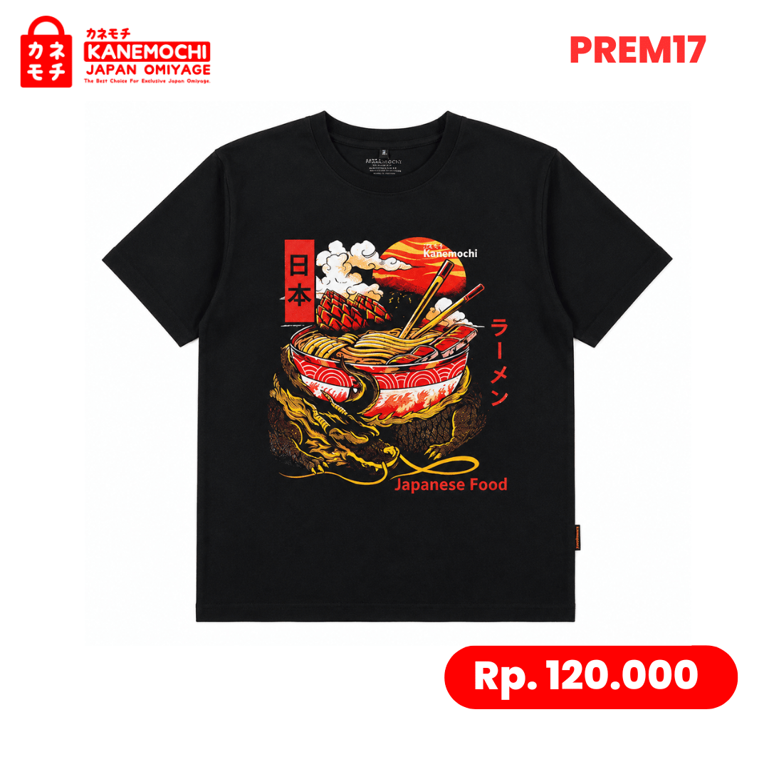 Varian KAOS PREMIUM RAMEN (BLACK) dari PRESTIGE COLLECTION TEE OBSIDIAN EDITION (BLACK)-...