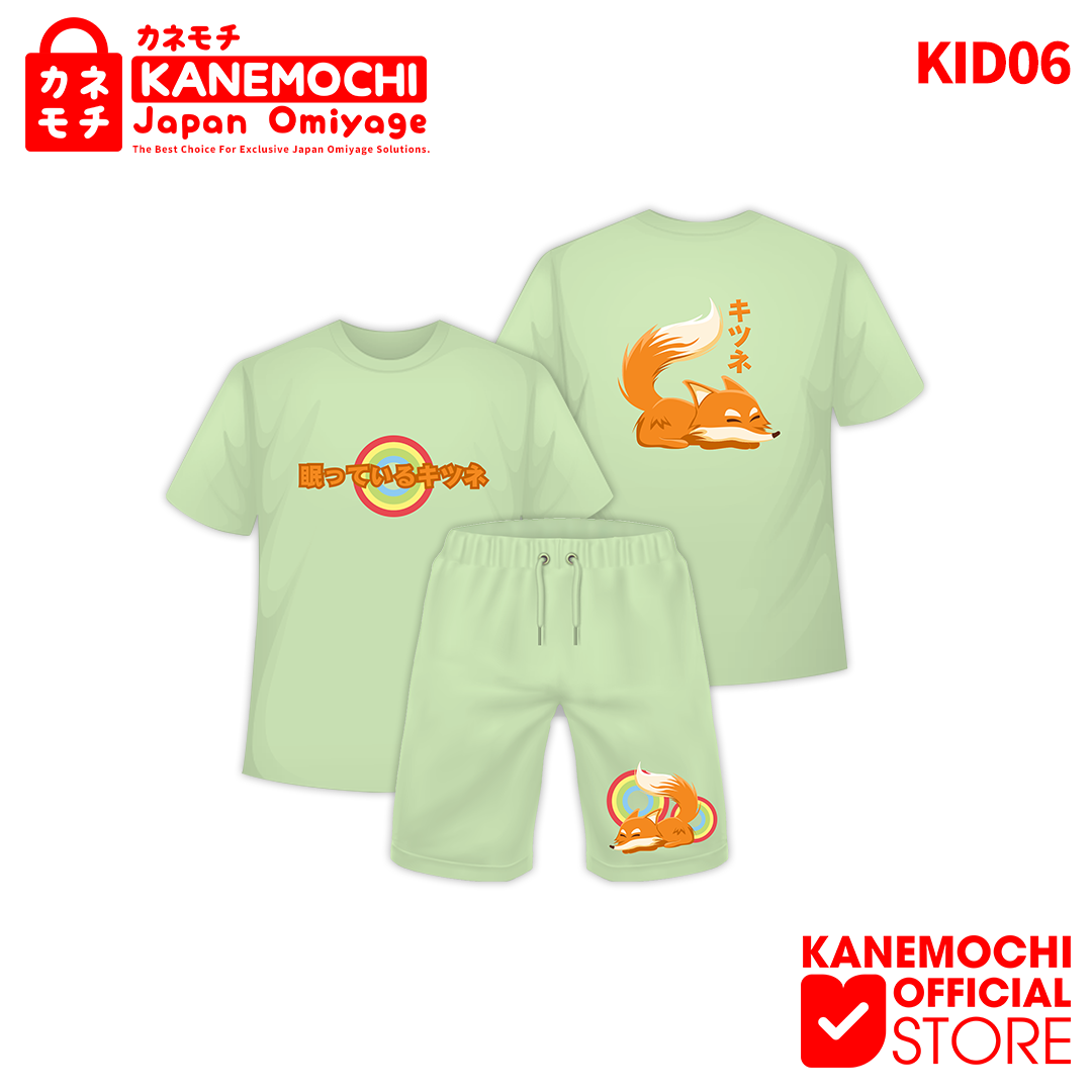 Varian KAOS KIDS KITSUNE JAPAN = M dari KANEMOCHI KIDS T-SHIRT -KANEMOCHI KAOS ANAK MOTIF...