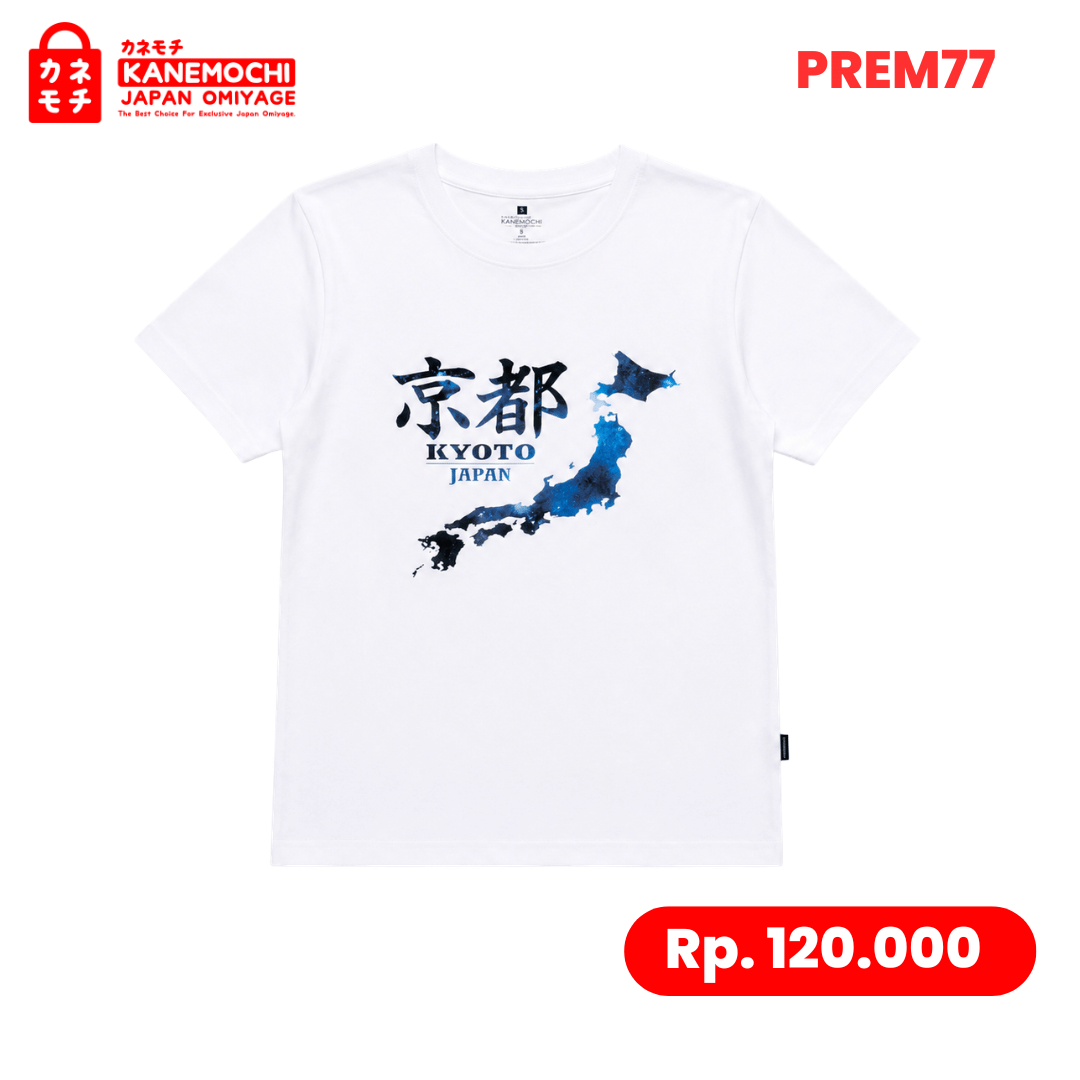 Varian KAOS PREMIUM KYOTO CHIZU (WHITE) dari PRESTIGE COLLECTION TEE IVORY EDITION (WHITE) - KA...