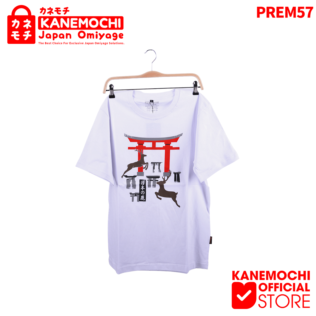 Varian KAOS PREMIUM DEER & TORII GATE (WHITE)  dari KANEMOCHI T-SHIRT - KANEMOCHI KAOS PREMIUM MOTIF D...