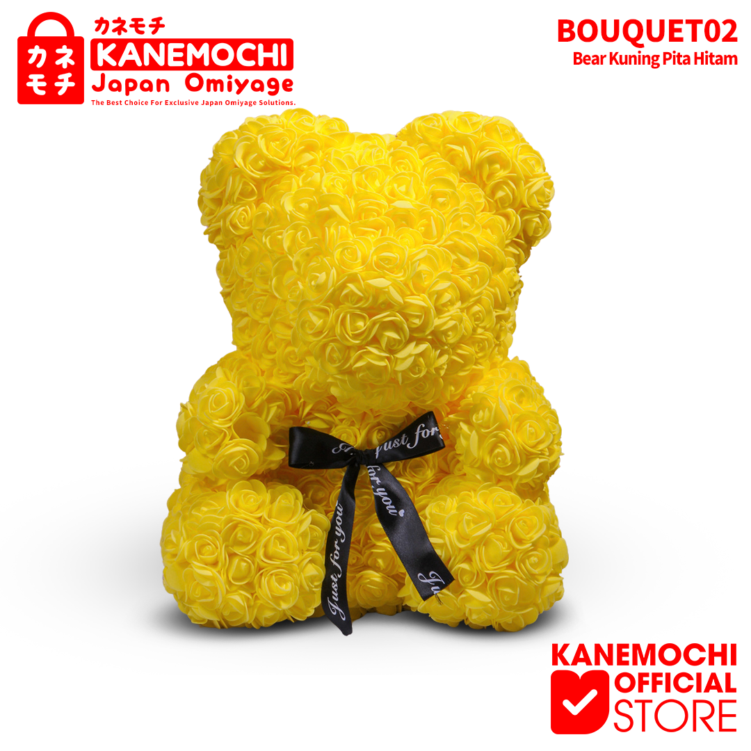 Varian TEDDY BEAR ROSE BUKET (VARIASI PITA) KUNING dari KANEMOCHI TEDDY BEAR ROSE BOUQUET - KANEMOCHI TEDD...