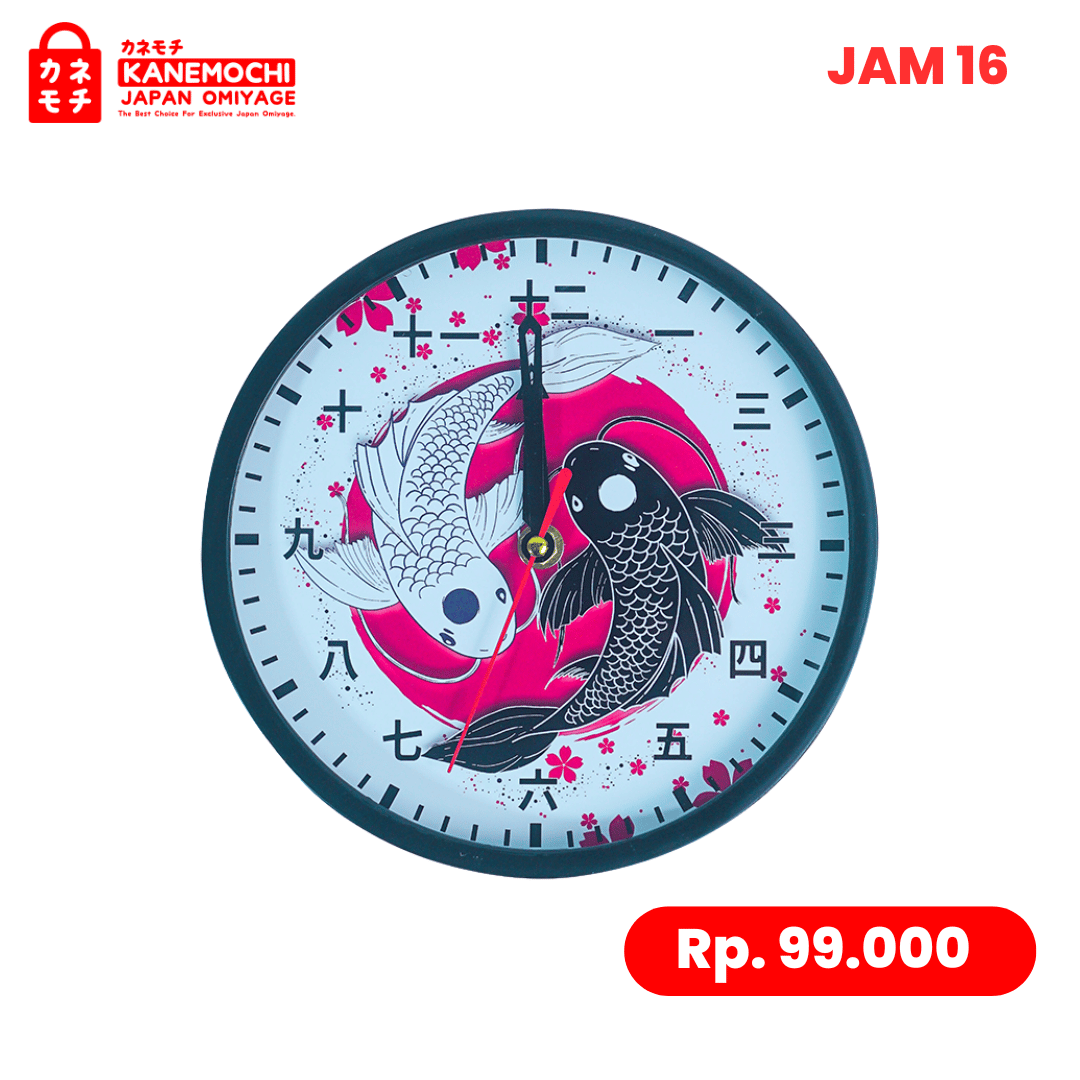 Varian KOI (JAM16) dari Japanese Heritage Wall Clock | Jam Dinding Kanji J...