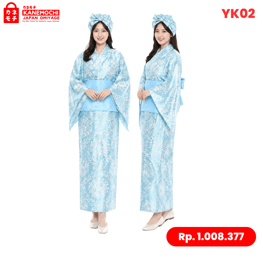 Varian BLUE dari KANEMOCHI YUKATA WANITA PREMIUM - YUKATA BAJU TRAD...