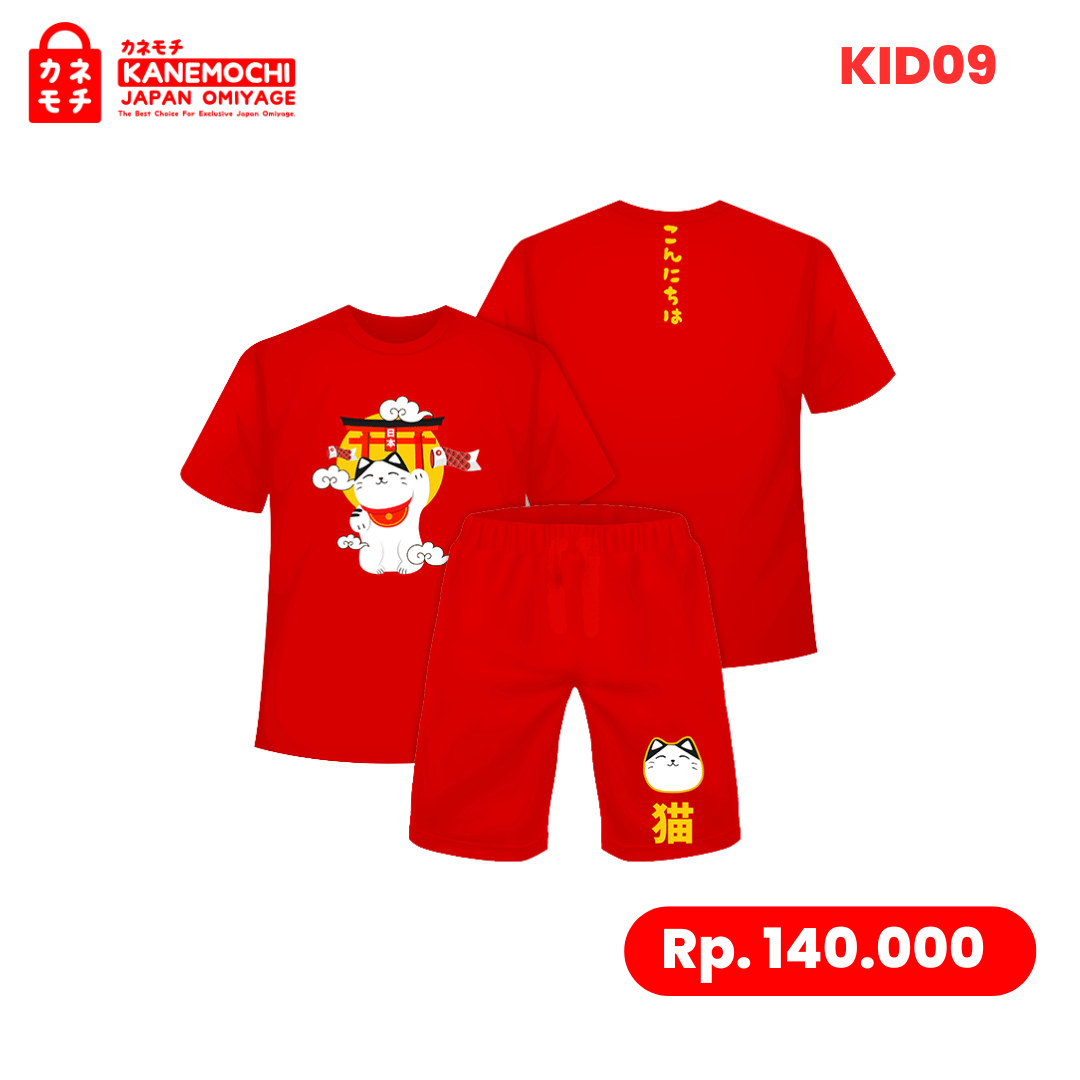 Varian KAOS KIDS  NEKO JAPAN = L dari Premium Japanese Kidswear Collection Size 4-5 Tahu...