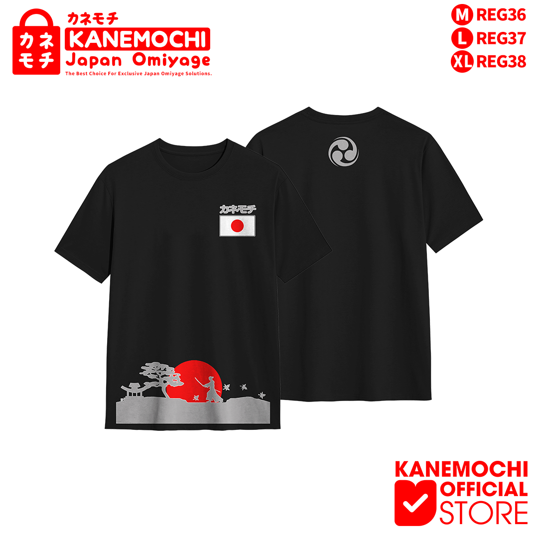 Varian KAOS HITAM SAMURAI = XL dari KANEMOCHI T-SHIRT - KANEMOCHI KAOS HITAM UNISEX MO...