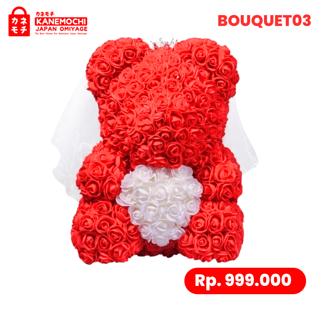 Varian TEDDY BEAR ROSE BUKET (VARIASI PENGANTIN) RED dari Kyoto Bridal Blossom (VARIASI PENGANTIN) - TEDDY B...