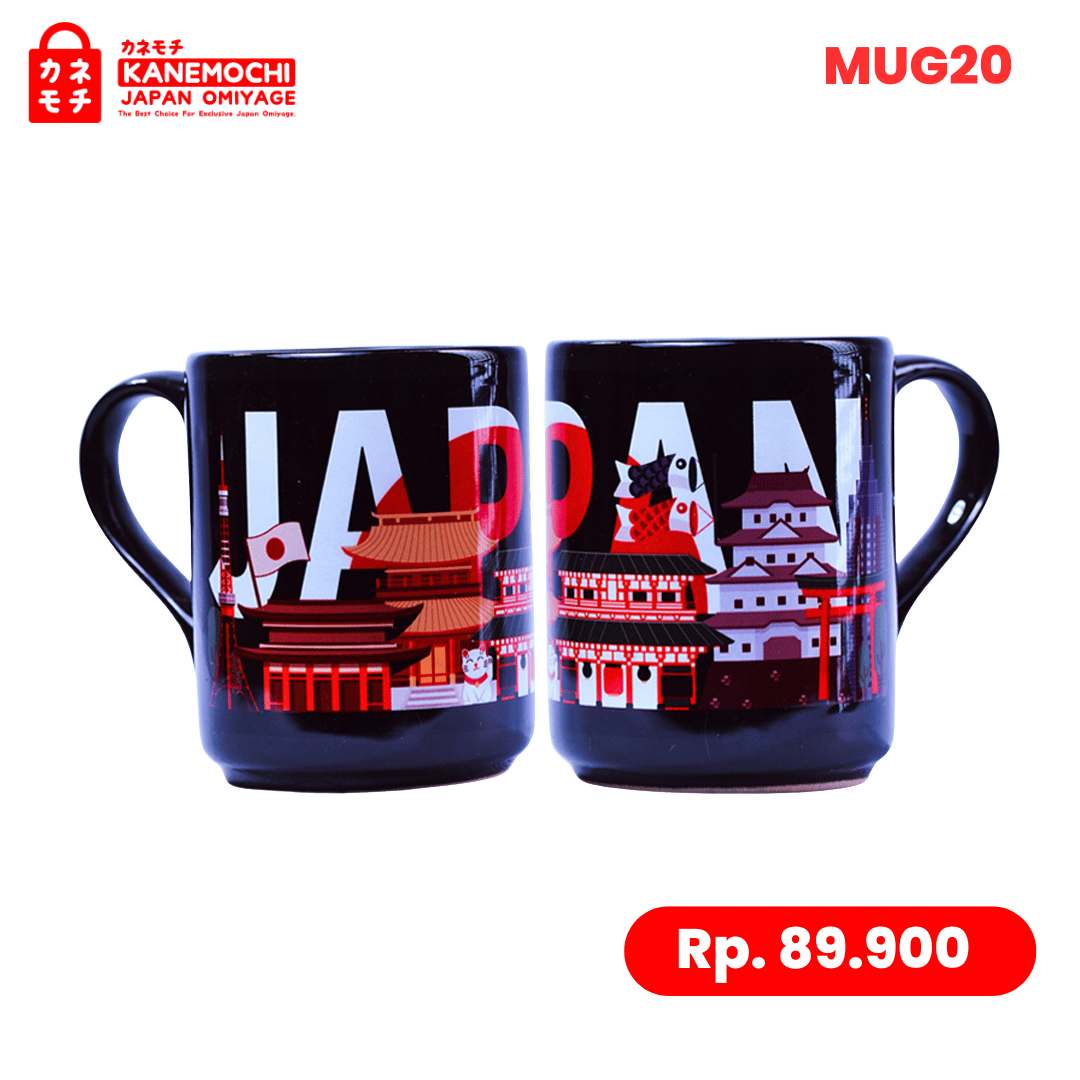 Varian KUIL JAPAN dari Tokyo Black Label Mug | Mug Keramik Motif Jepang H...
