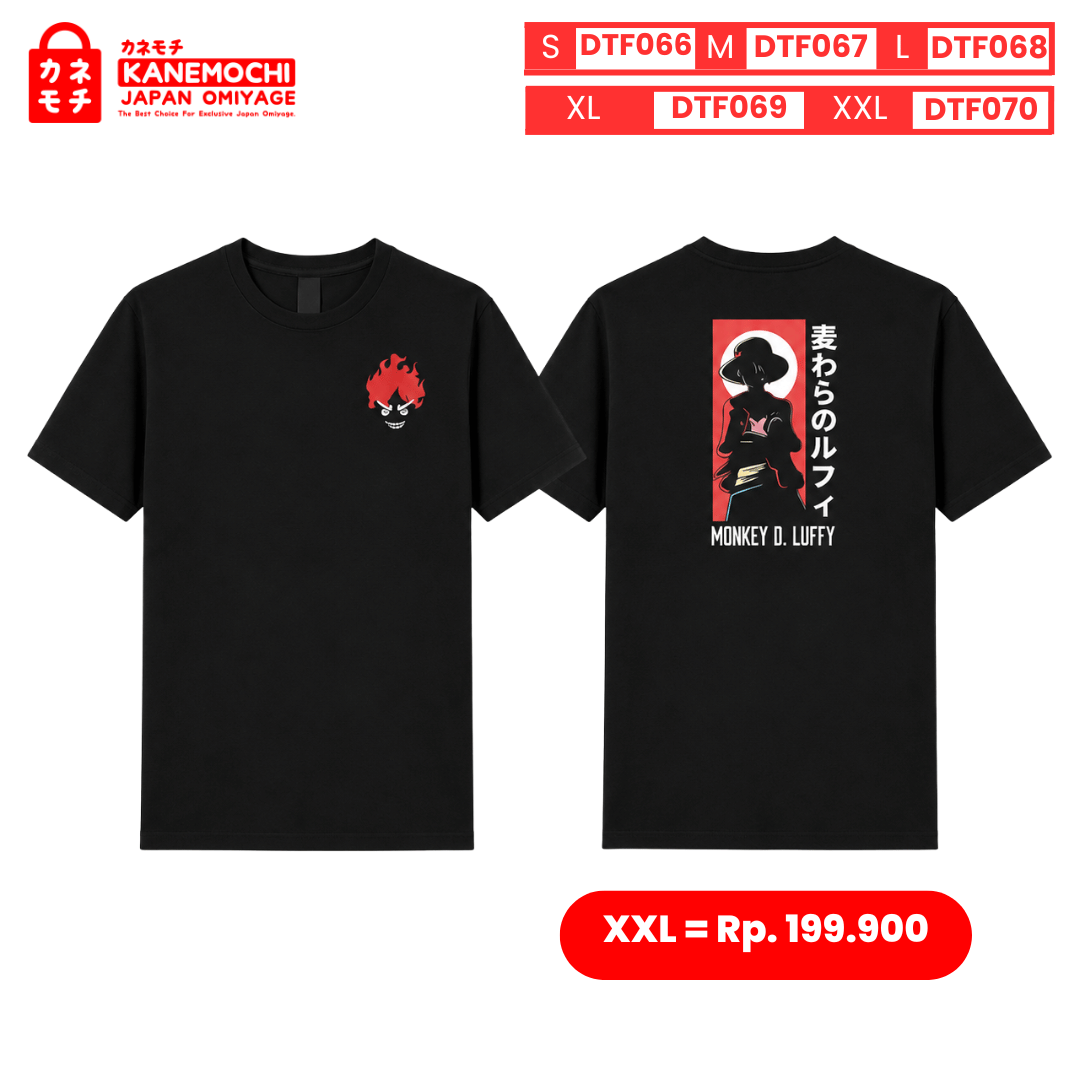 Varian DTF MONKEY D LUFFY ONE PIECE = XXL dari MASTERPIECE COLLECTION TEE MONKEY D LUFFY ONE PIEC...