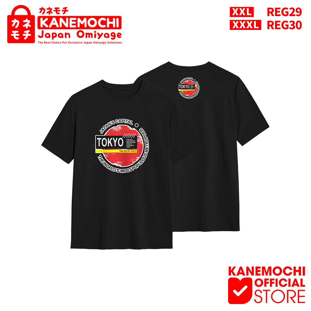 Varian KAOS HITAM JAPAN CAPITAL = XXXL dari KANEMOCHI KAOS HITAM UNISEX MOTIF JAPAN CAPITAL Ny...