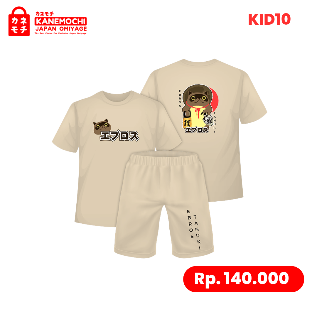Varian KAOS KIDS TANUKI JAPAN = L dari Premium Japanese Kidswear Collection Size 4-5 Tahu...