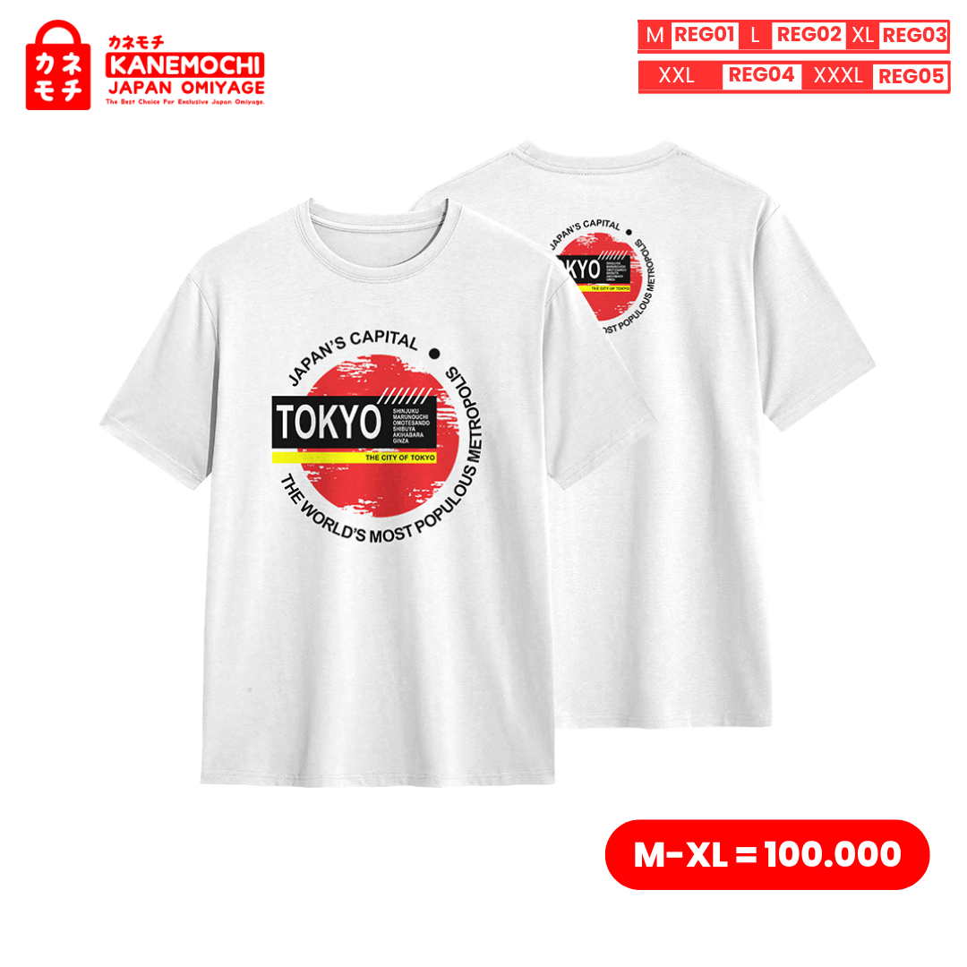 Varian KAOS PUTIH JAPAN CAPITAL = M dari JAPANESE SIGNATURE PEARL EDITION MOTIF CAPITAL JEP...
