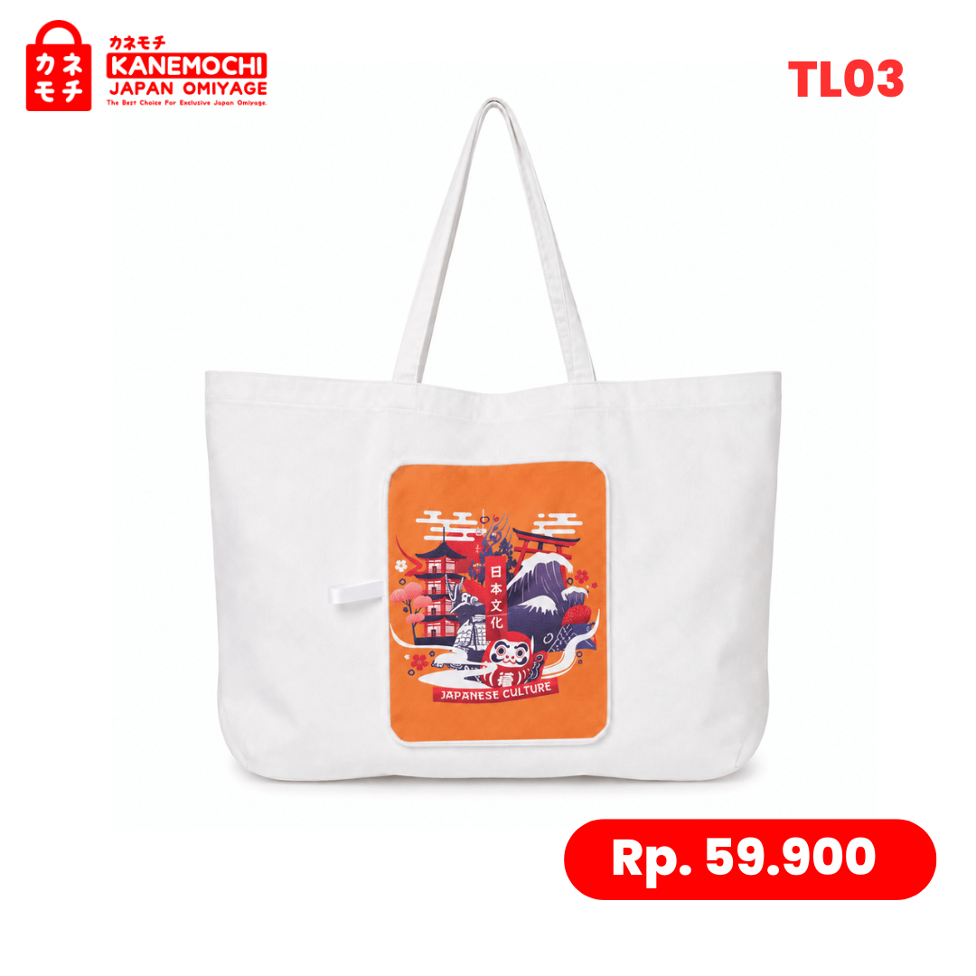 Varian DARUMA (TL003) dari Japanese Smart Fold Bag | Tas Belanja Lipat Motif...