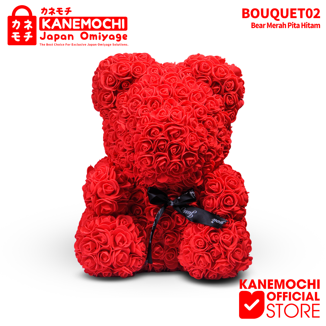 Varian TEDDY BEAR ROSE BUKET (VARIASI PITA) MERAH dari KANEMOCHI TEDDY BEAR ROSE BOUQUET - KANEMOCHI TEDD...