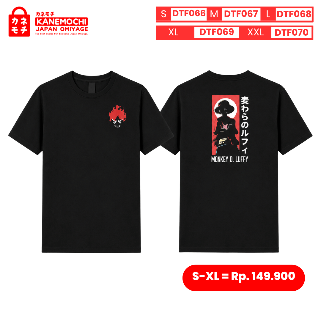 Varian DTF MONKEY D LUFFY ONE PIECE = S dari MASTERPIECE COLLECTION TEE MONKEY D LUFFY ONE PIEC...
