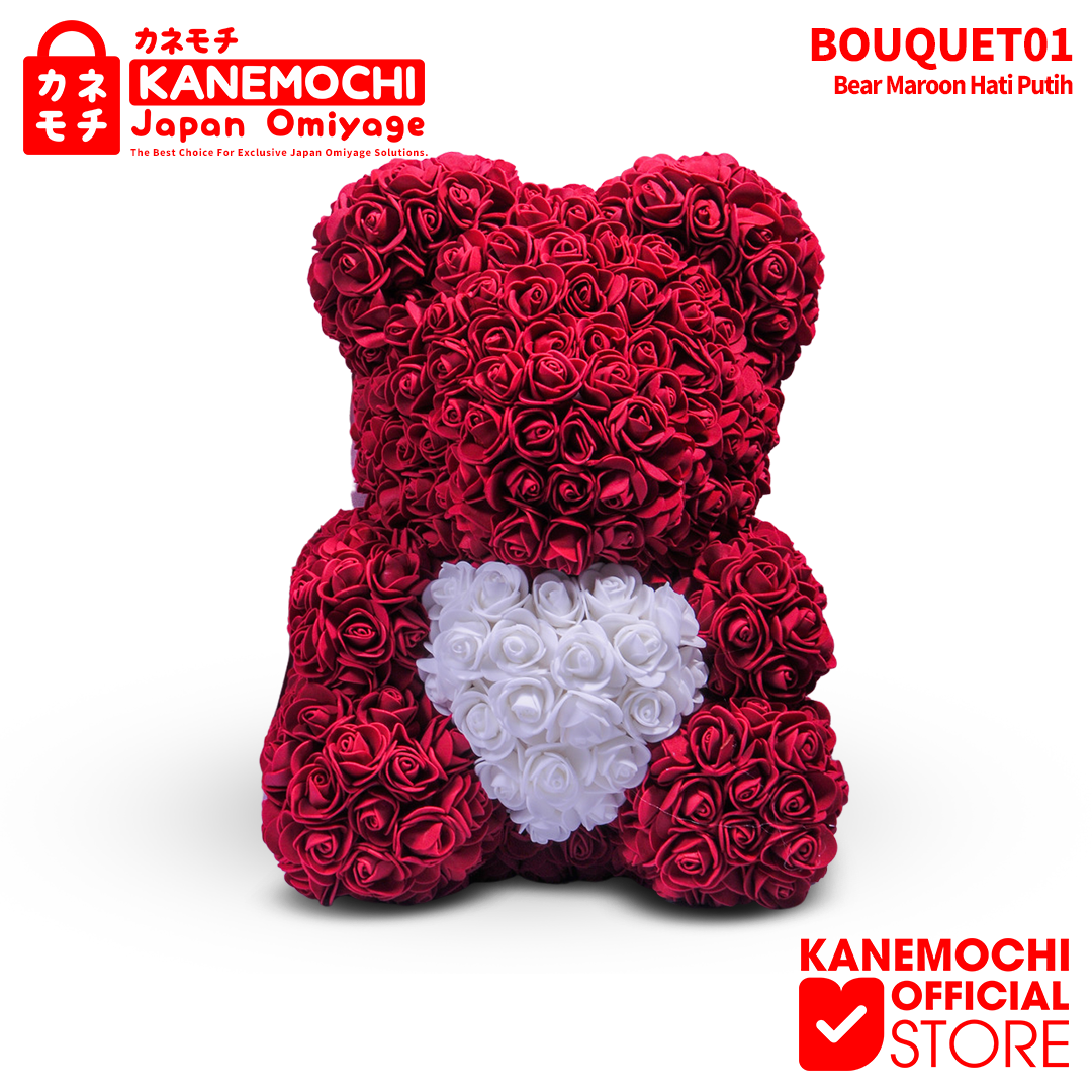 Varian TEDDY BEAR ROSE BOUQUET  (VARIASI LOVE) MAROON dari KANEMOCHI TEDDY BEAR ROSE BOUQUET - KANEMOCHI TEDD...