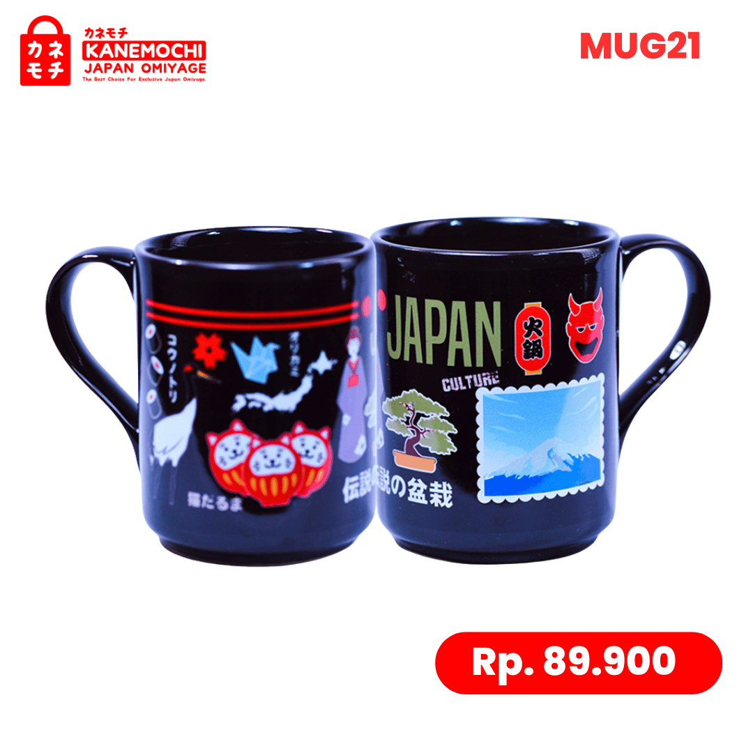 Varian JAPAN CULTURE dari Tokyo Black Label Mug | Mug Keramik Motif Jepang H...