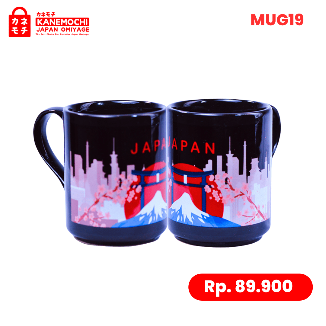 Varian FUJIYAMA dari Tokyo Black Label Mug | Mug Keramik Motif Jepang H...