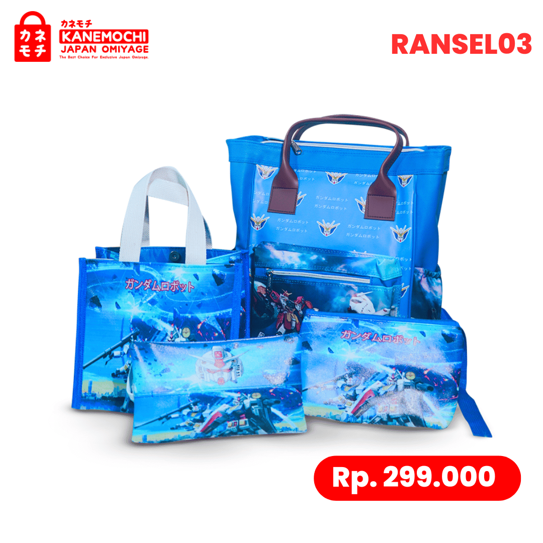 Varian GUNDAM JAPAN BLUE dari Premium Japanese Kawaii Backpack Set | Tas Sekolah...