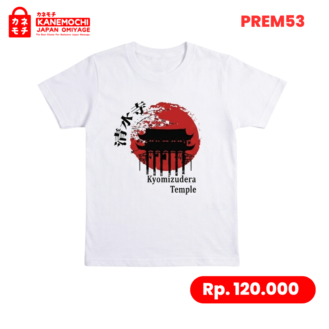 Varian KAOS PREMIUM KIYOMIZU-DERA TEMPLE (WHITE) dari PRESTIGE COLLECTION TEE IVORY EDITION (WHITE) -  K...
