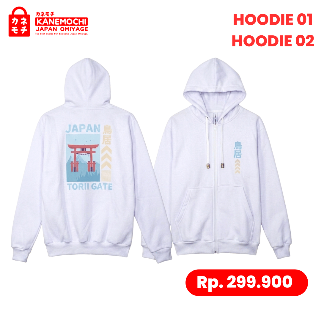 Varian WHITE dari Tokyo Streetwear Zip Hoodie TOKYO JAPAN ALLSIZE &...