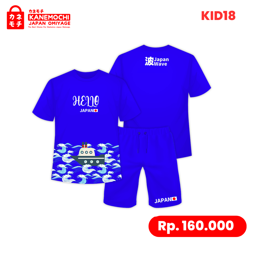 Varian KAOS KIDS NAMI JAPAN = XXL dari Premium Japanese Kidswear Collection Size 8-9 Tahu...
