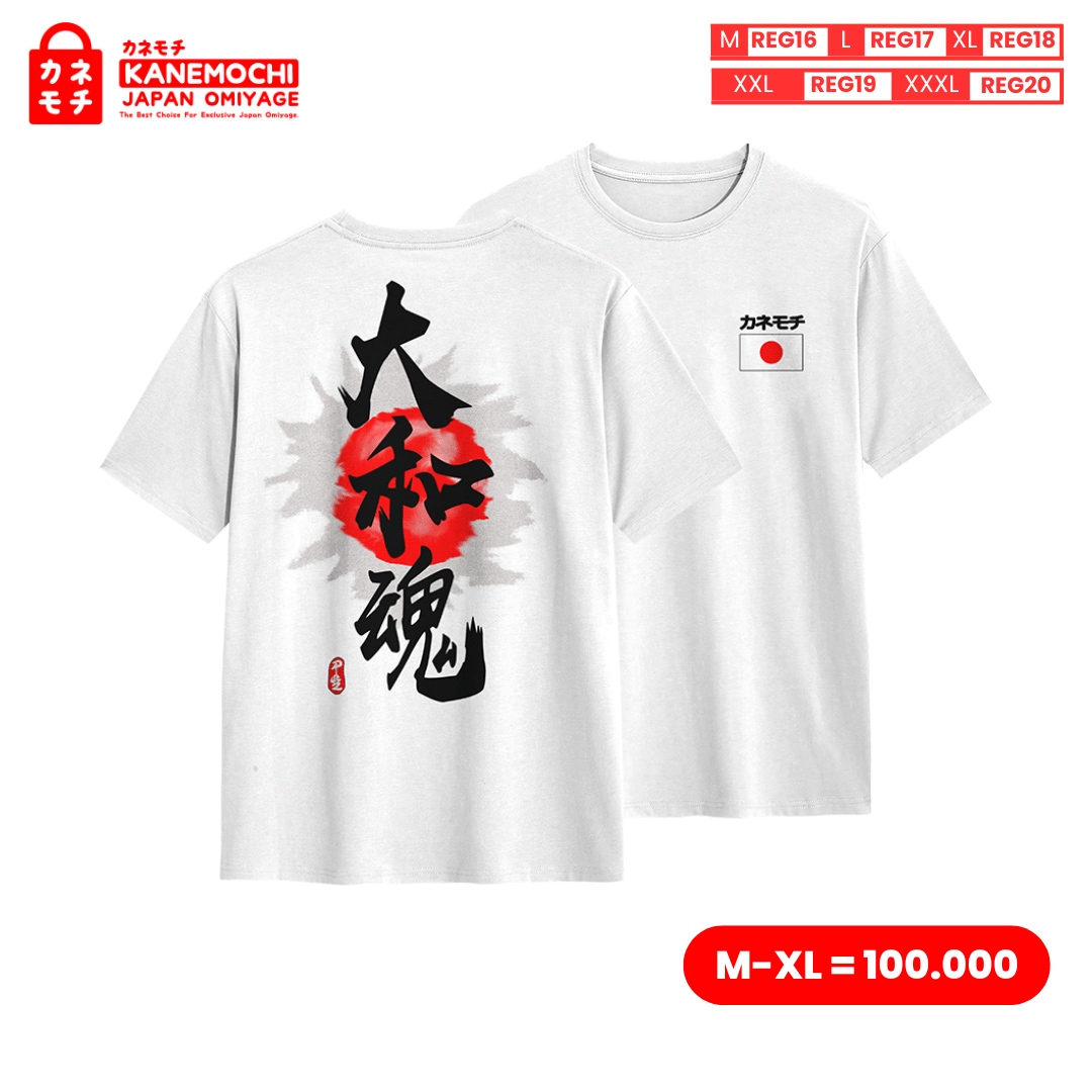 Varian KAOS PUTIH YAMATO DAMASHI = M dari JAPANESE SIGNATURE TEE PEARL EDITION MOTIF YAMATO...