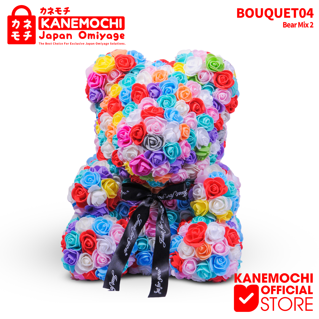 Varian TEDDY BEAR ROSE BUKET (VARIASI UNIQUE) SPLASH COLOUR dari KANEMOCHI TEDDY BEAR ROSE BOUQUET - KANEMOCHI TEDD...