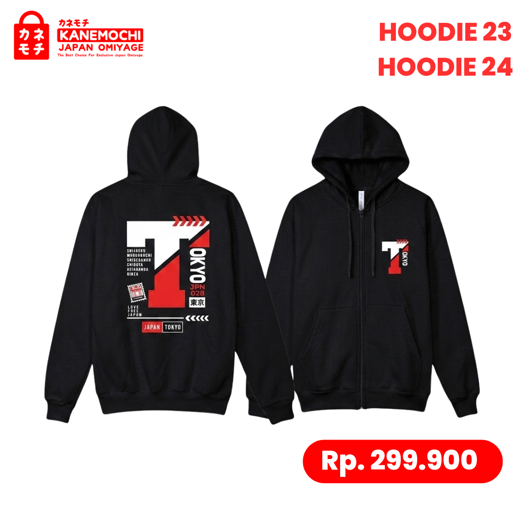 Varian BLACK dari Tokyo Streetwear Zip Hoodie TOKYO JAPAN ALLSIZE &...