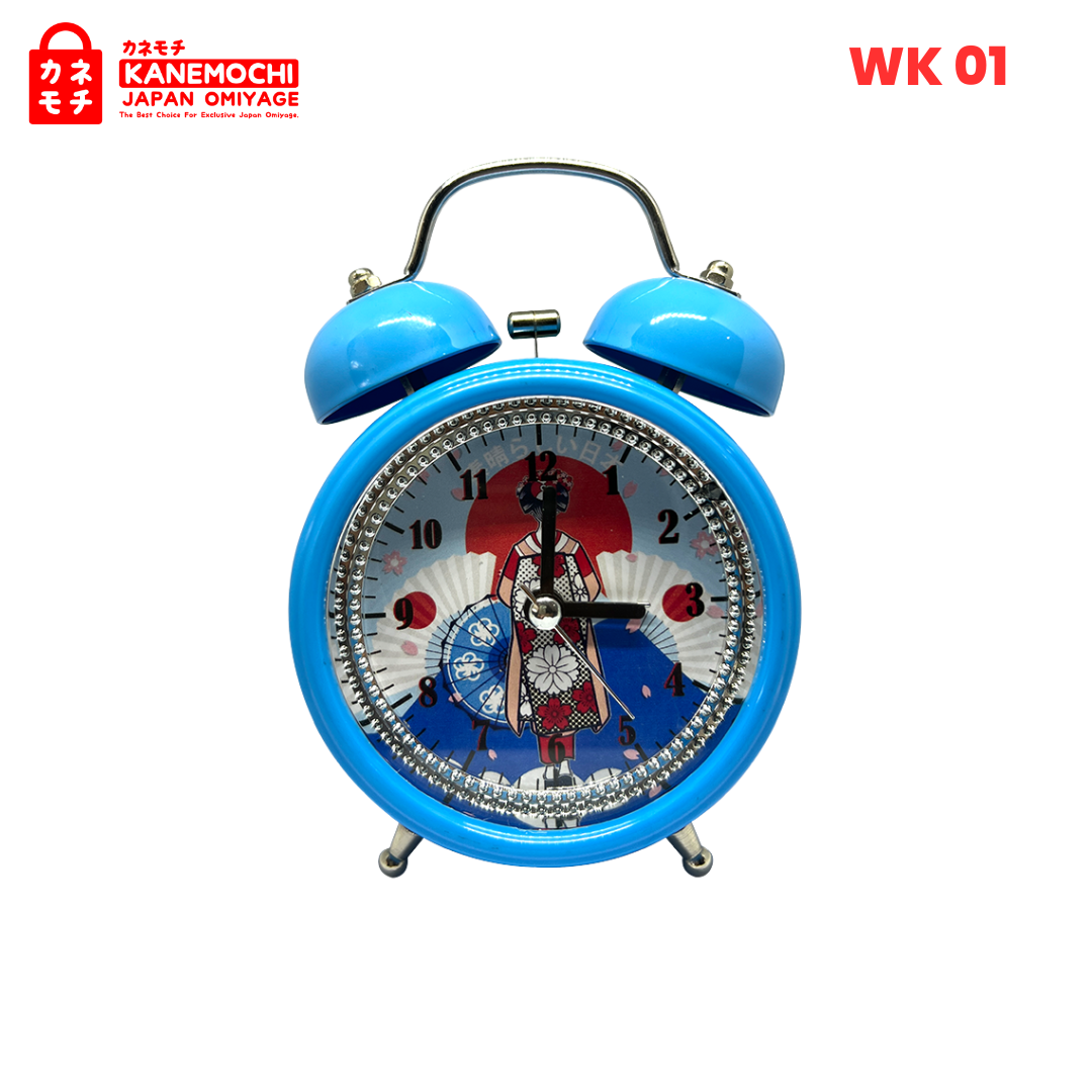 Varian WEKER BLUE dari Japanese Heritage Alarm Clock | Jam Weker Motif Je...
