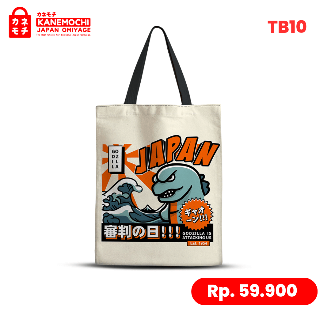 Varian GODZILLA  dari Japanese Lifestyle Tote Bag | Tas Jinjing Motif Je...