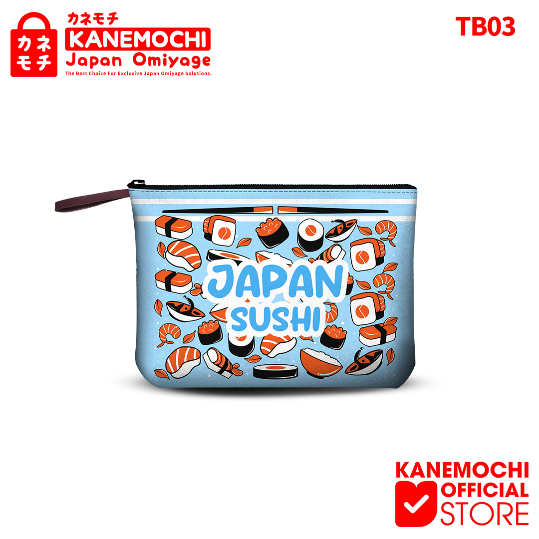 Varian TB03 - POUCH JAPAN SUSHI 29X23CM dari KANEMOCHI POUCH - KANEMOCHI TAS POUCH - POUCH SERB...