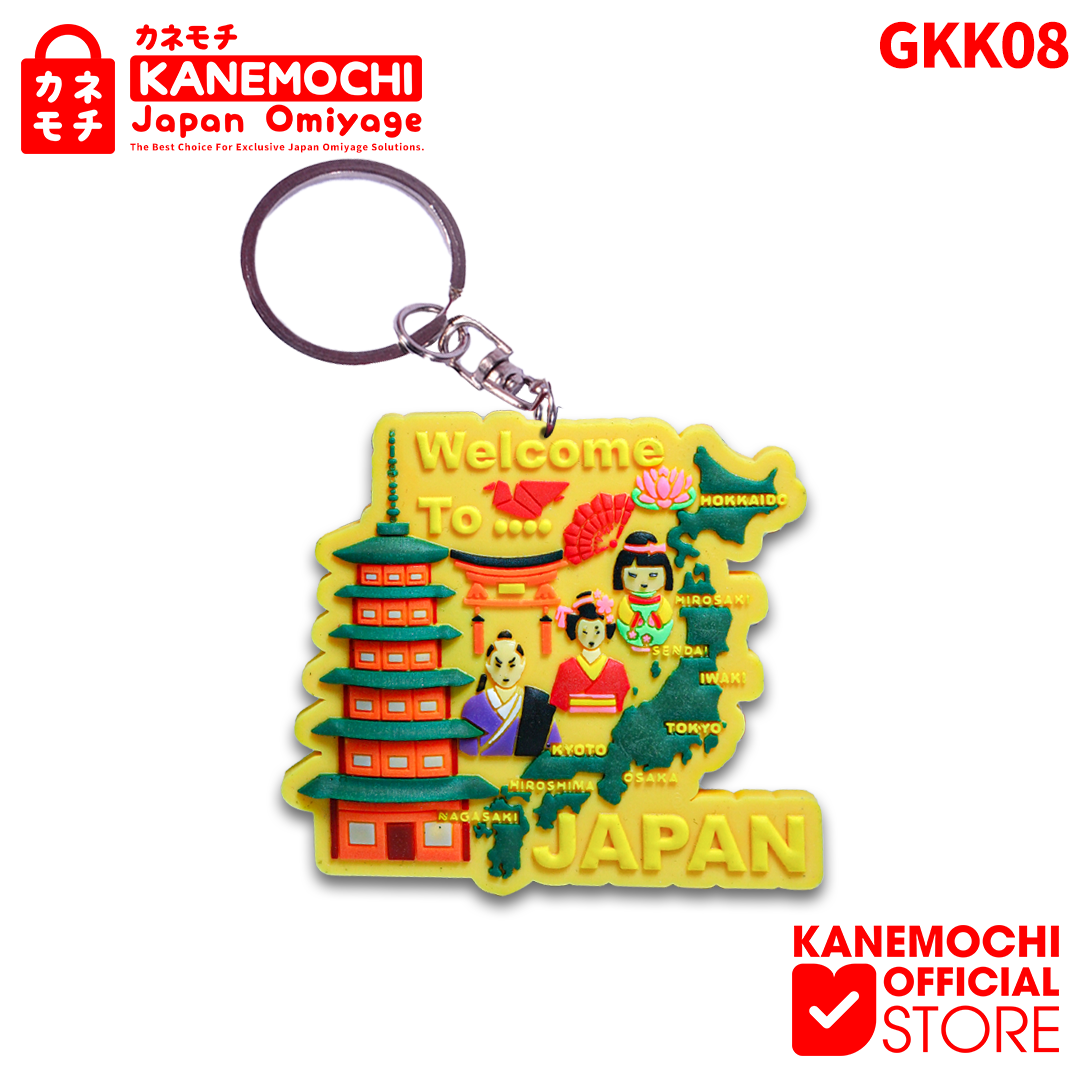 Varian KUNING WELCOME TO JAPAN dari KANEMOCHI KEY CHAIN JAPAN - KANEMOCHI Gantungan Ku...