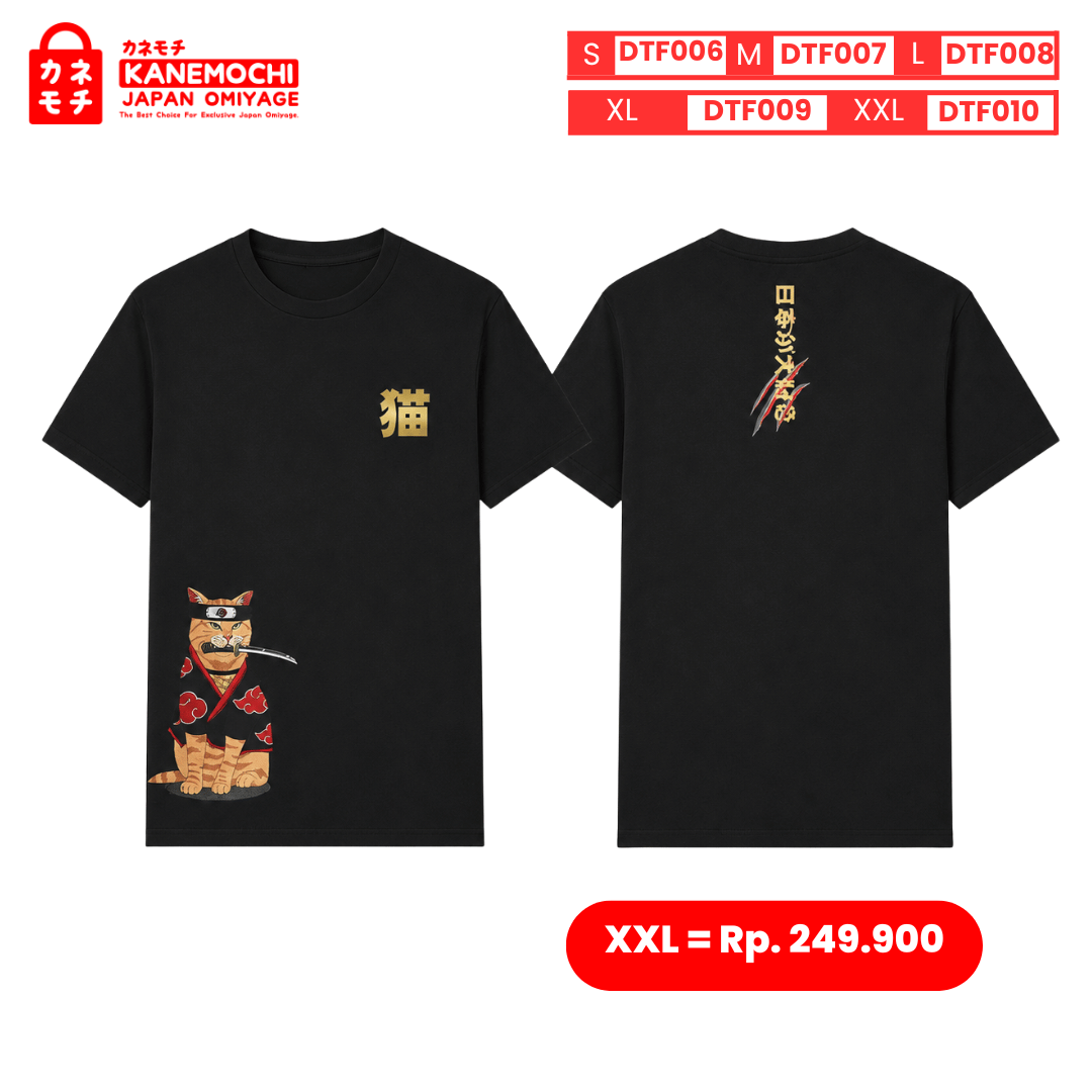 Varian DTF SAMURAI NEKO = XXL dari LEGACY COLLECTION TEE SAMURAI NEKO (BLACK) COTTON...
