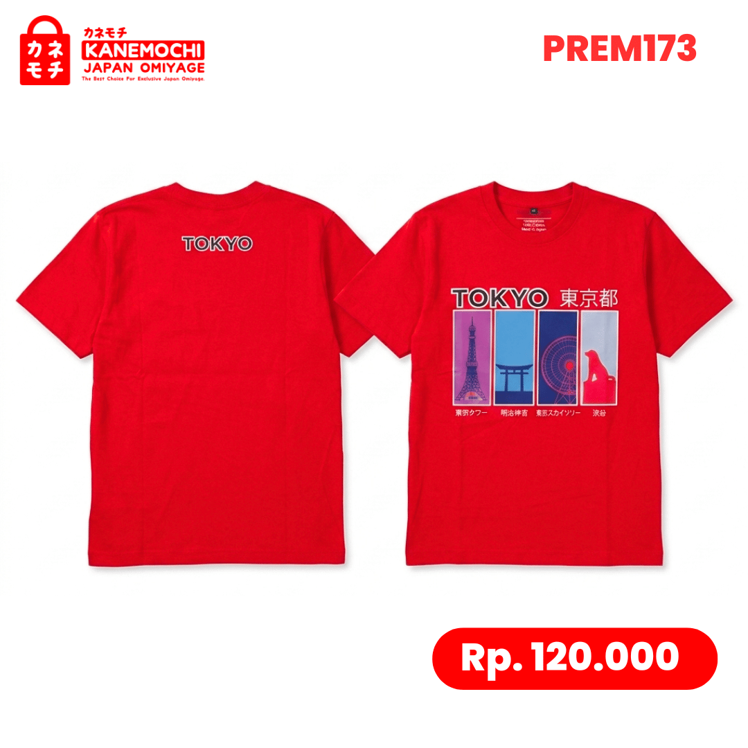 Varian KAOS PREMIUM NEON TOKYO JAPAN (RED) dari PRESTIGE COLLECTION TEE CRIMSON EDITION (RED) - KA...