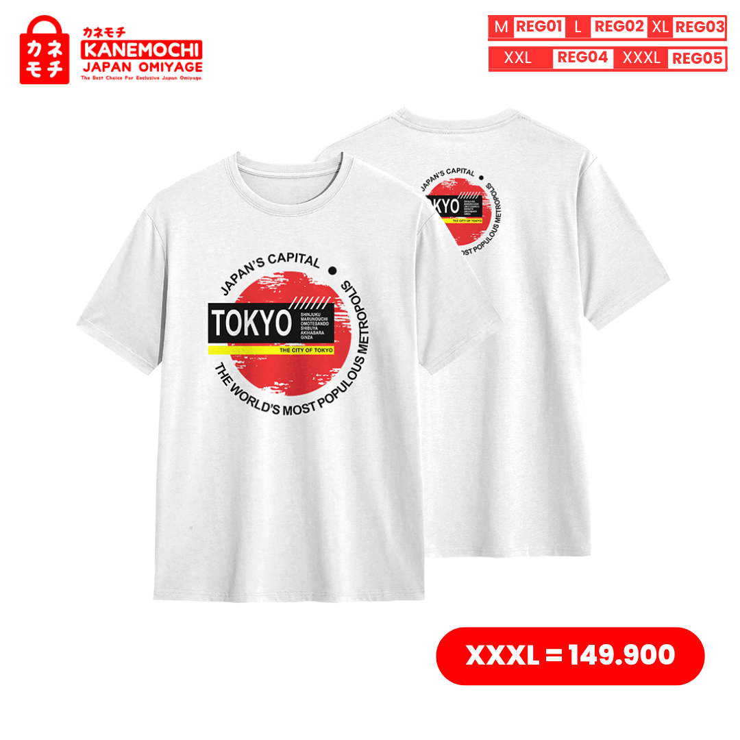 Varian KAOS PUTIH JAPAN CAPITAL = XXXL dari JAPANESE SIGNATURE PEARL EDITION MOTIF CAPITAL JEP...