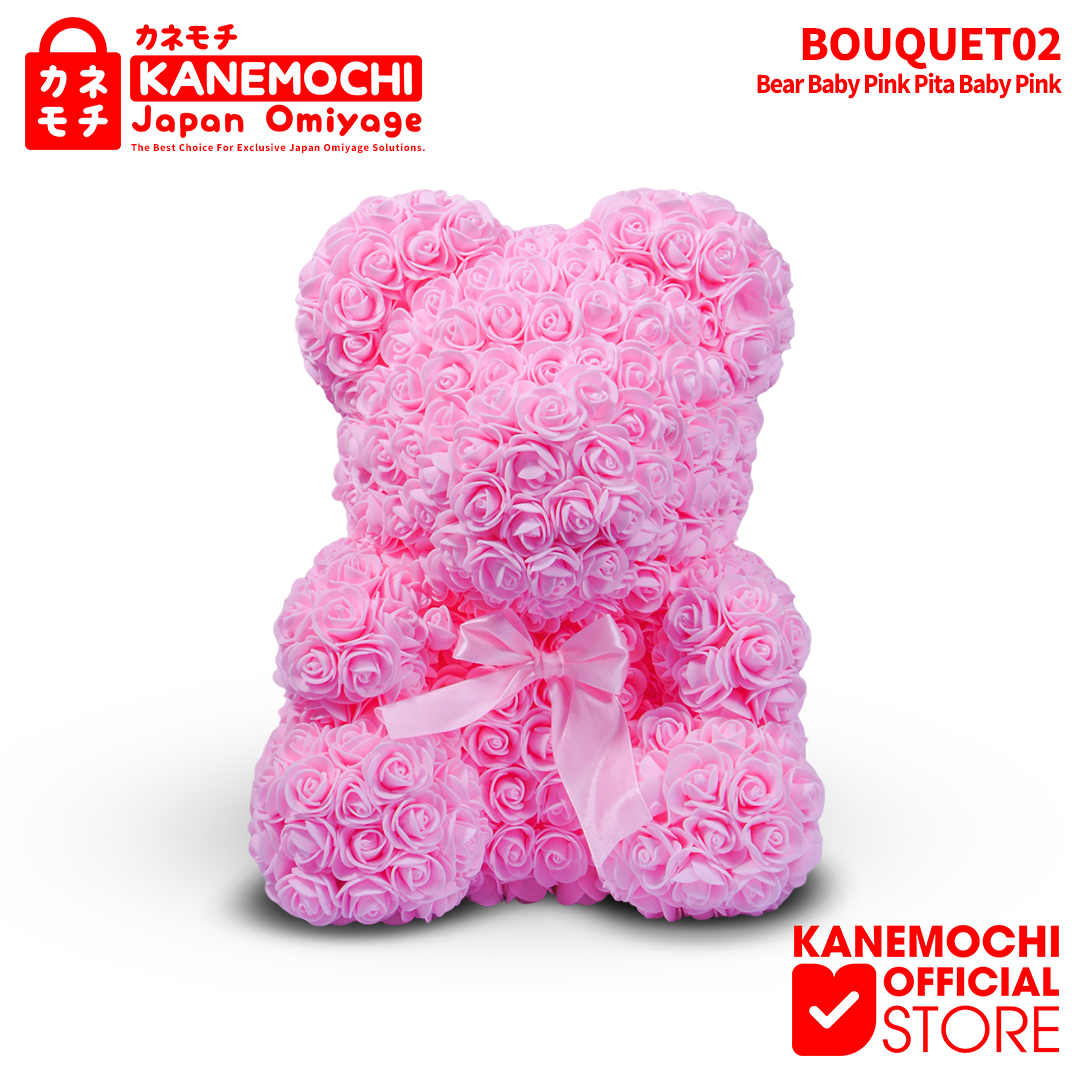 Varian TEDDY BEAR ROSE BUKET (VARIASI PITA) BABY PINK dari KANEMOCHI TEDDY BEAR ROSE BOUQUET - KANEMOCHI TEDD...