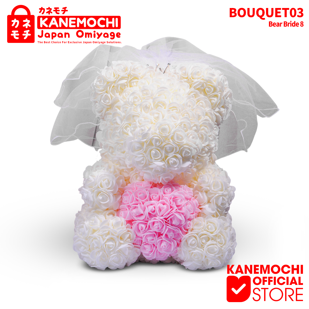 Varian TEDDY BEAR ROSE BUKET (VARIASI PENGANTIN) CREAM LOVE PINK dari KANEMOCHI TEDDY BEAR ROSE BOUQUET - KANEMOCHI TEDD...