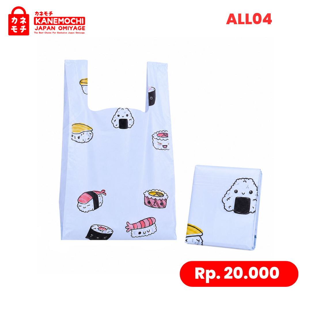 Varian Biru dari Tokyo Sushi Shopping Bag Pack | Kantong Plastik Mo...