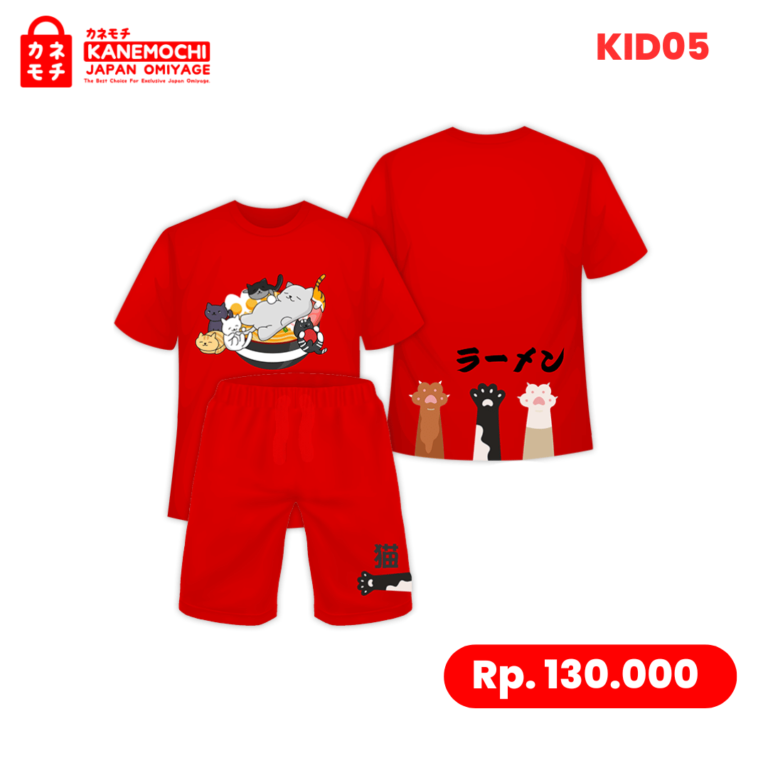 Varian KAOS KIDS NEKO JAPAN = M dari Premium Japanese Kidswear Collection Size 2-3 Tahu...