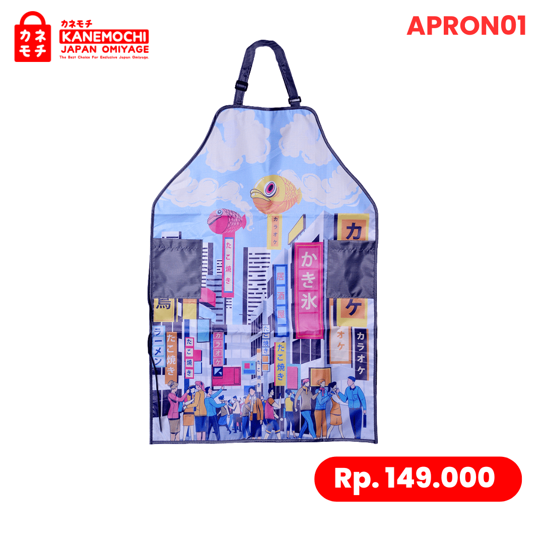 Varian MACHI dari Signature Culinary Apron - Kanemochi Celemek Masak...