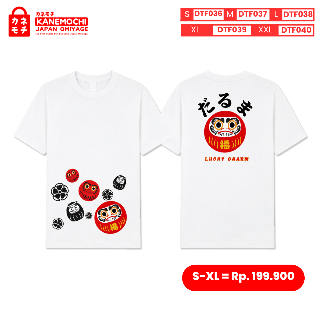 Varian DTF DARUMA = S dari LEGACY COLLECTION TEE DARUMA (WHITE) - KAOS COMBED...