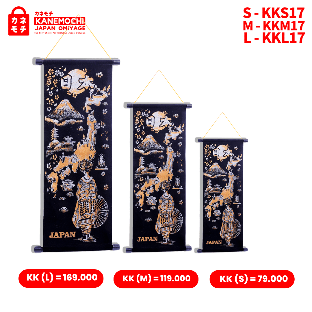 Varian KAKEJIKU GOLD GEISHA NIHON CHIZU (L) dari Kakejiku Gold Signature GOLD GEISHA NIHON CHIZU JA...
