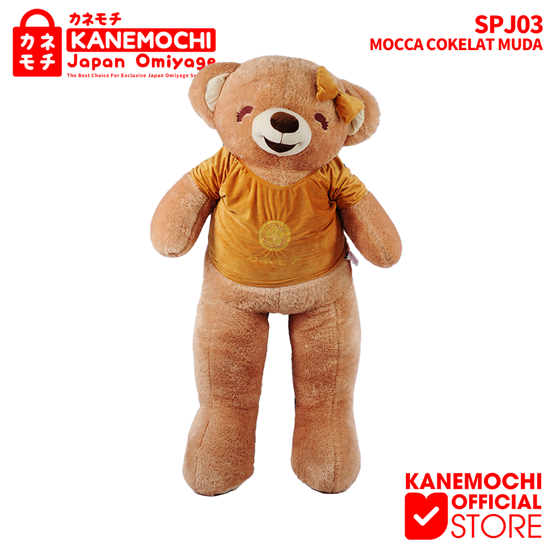 Varian TEDDY BEAR HAPPY EYES 1,7 METER MOCCA RASFUR dari KANEMOCHI SOUVENIR - TEDDY BEAR HAPPY EYES 1,7 MET...