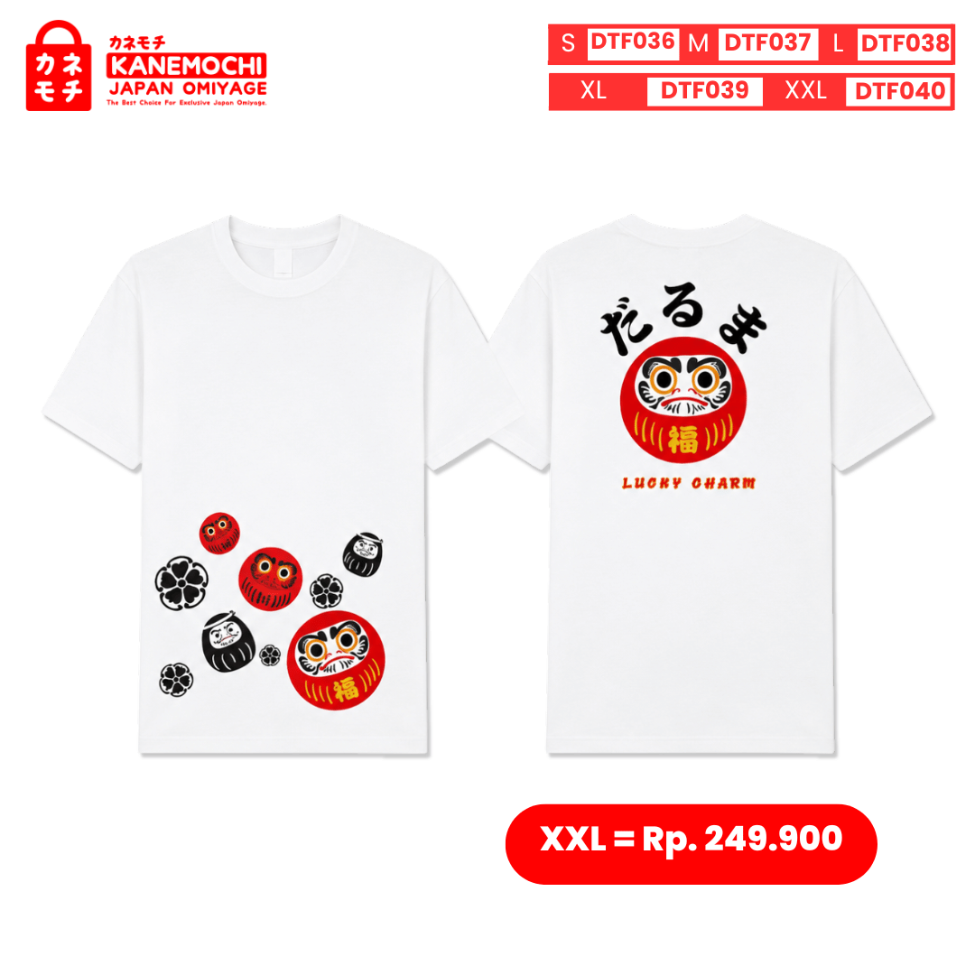 Varian DTF DARUMA = XXL dari LEGACY COLLECTION TEE DARUMA (WHITE) - KAOS COMBED...