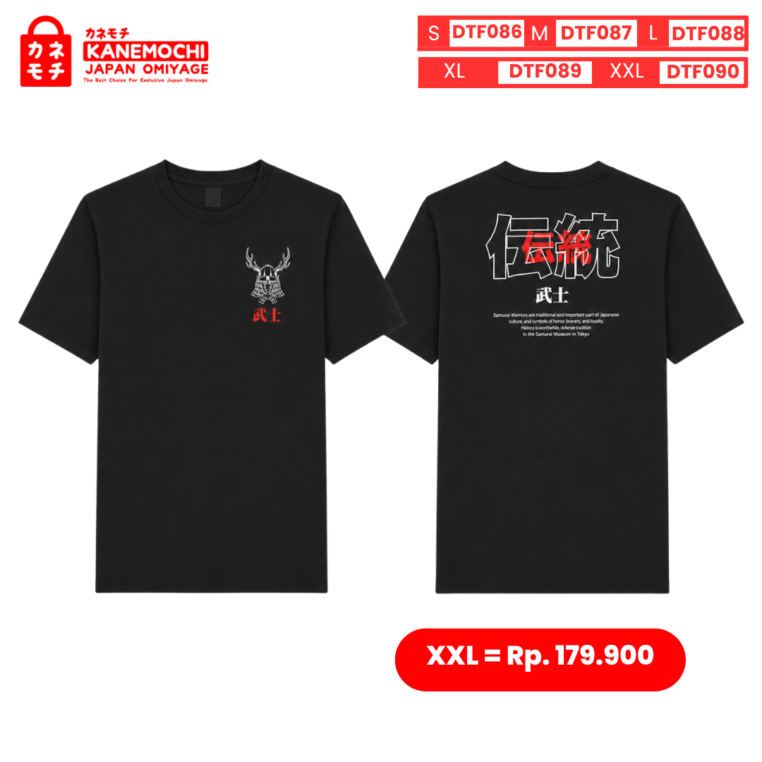Varian DTF SAMURAI WARRIOR (BLACK) = XXL dari IMPERIAL COLLECTION TEE SAMURAI WARRIOR JAPAN (BLA...