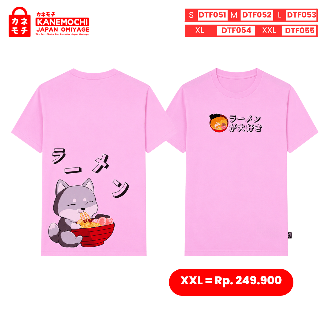Varian DTF RAMEN NEKO = XXL dari LEGACY COLLECTION TEE RAMEN NEKO JAPAN (PINK) - KA...